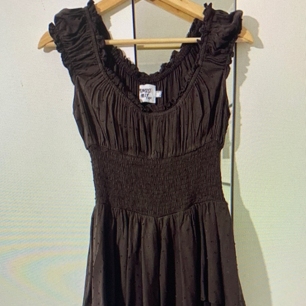 Princess Polly Black Ruched Mini Dress